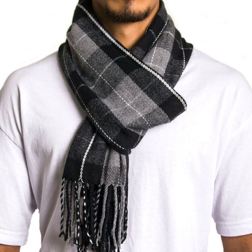 Alpine Swiss Mens Scarf Softer Than Cashmere Scarves Plaids Womens Winter Shawl